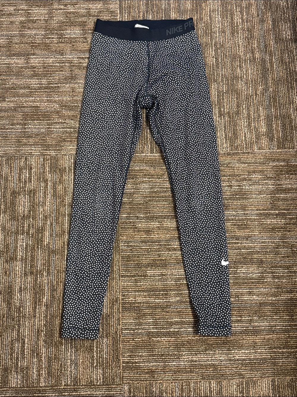 Nike Pro Navy Polka Dot Performance Leggings